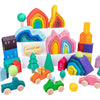 Blocs de Construction en Bois Montessori