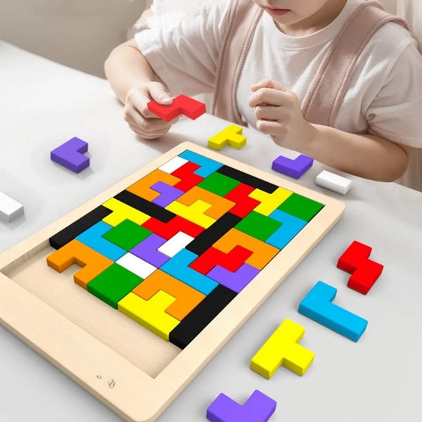 Tangram Montessori en Bois