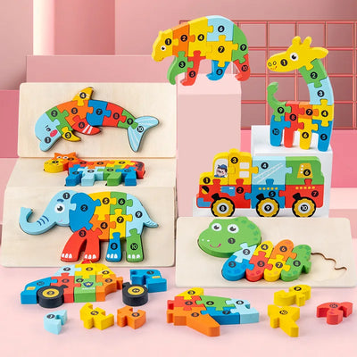 Puzzle Dinosaure Enfant en Bois
