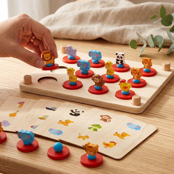 jeu association animaux bois vue principale